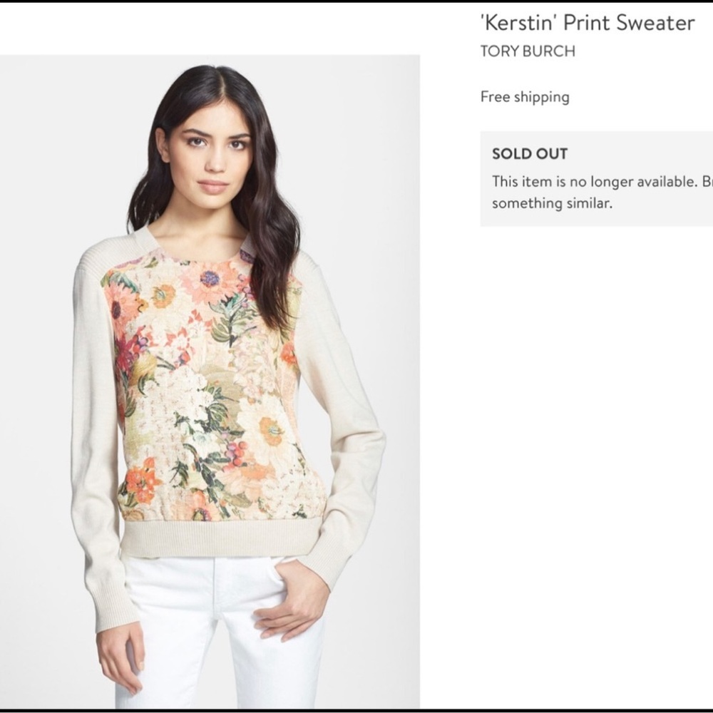 Tory Burch Floral Kerstin Crewneck Sweater